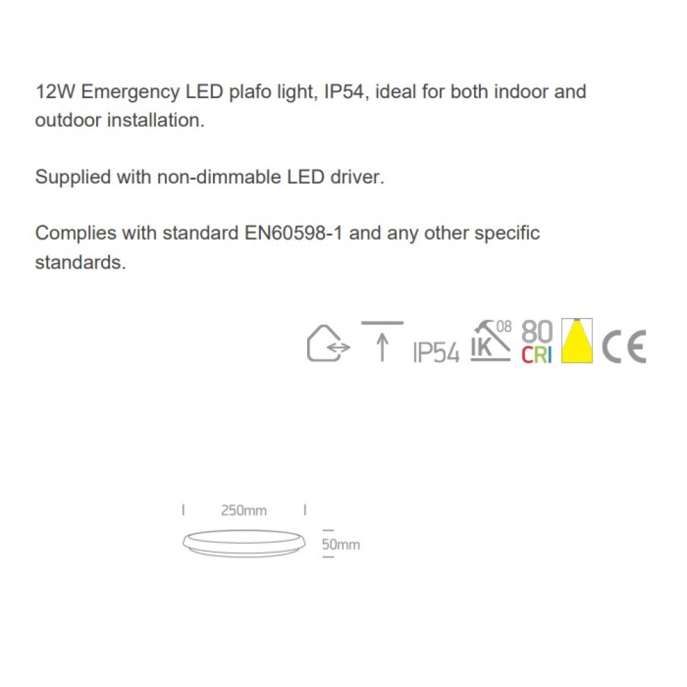OneLight The LED Slim Plafo 12W 3000K/4000K IP54 • Light24 • 67366e • Light24