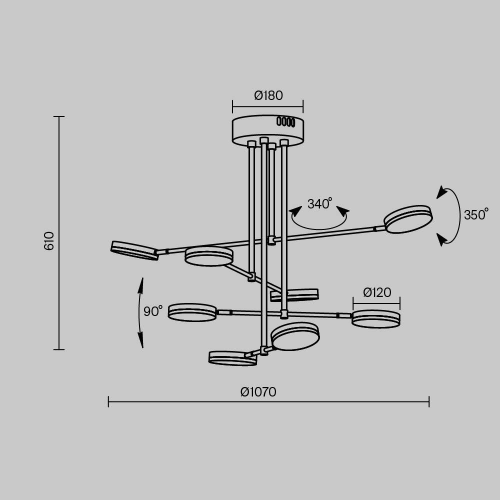 MAYTONI FAD 49W 3000K • Light24 • MOD070PL-L48B3K • Light24