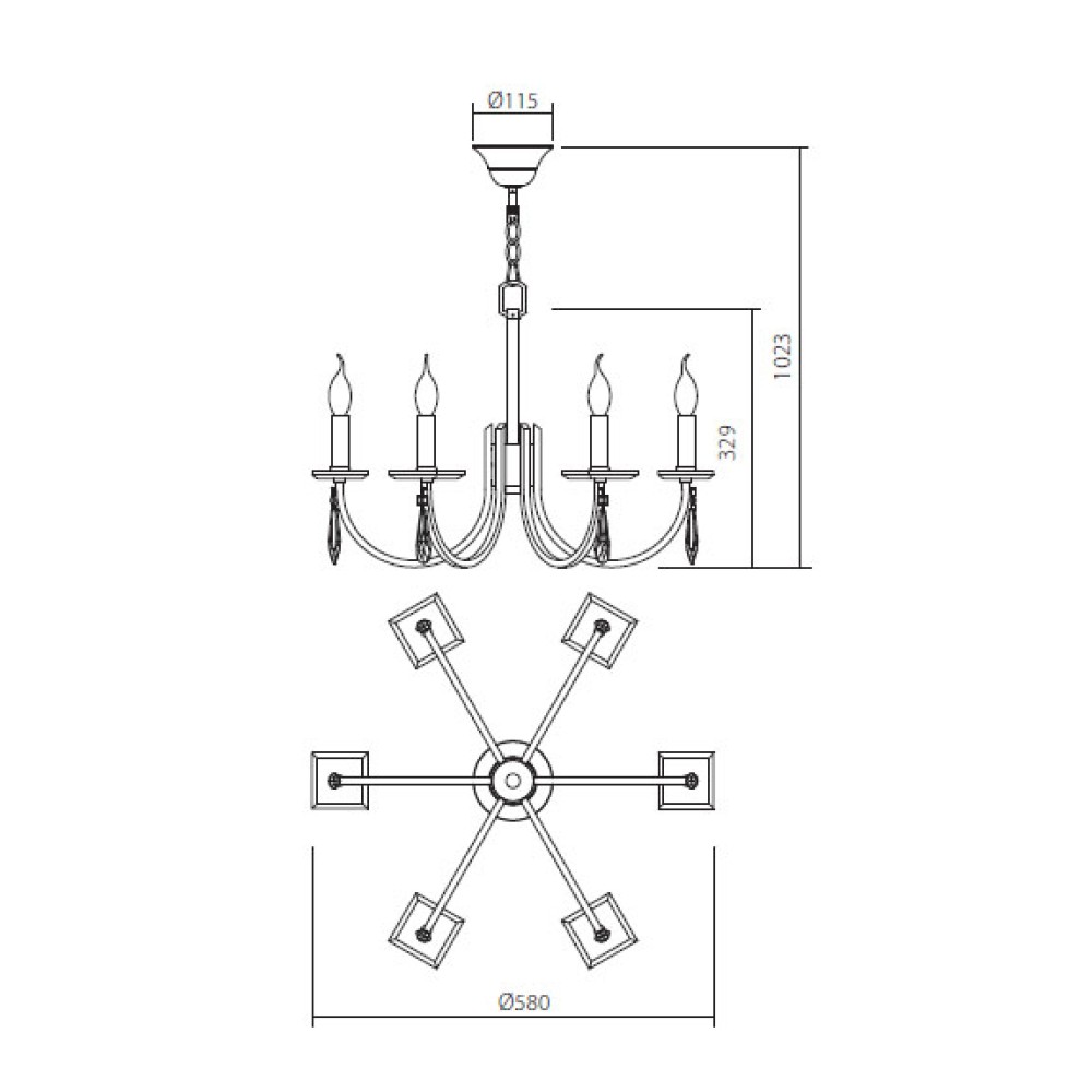 Incanti ELISIR CAND 6xE14 • Light24 • elisir • Light24