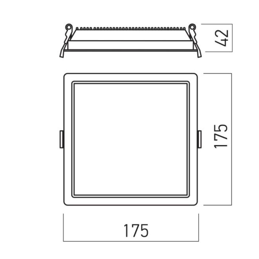 ARELUX XEVO SQUARE 23W CCT 17,5*17,5cm IP44 • Light24 • xevosq_3 • Light24